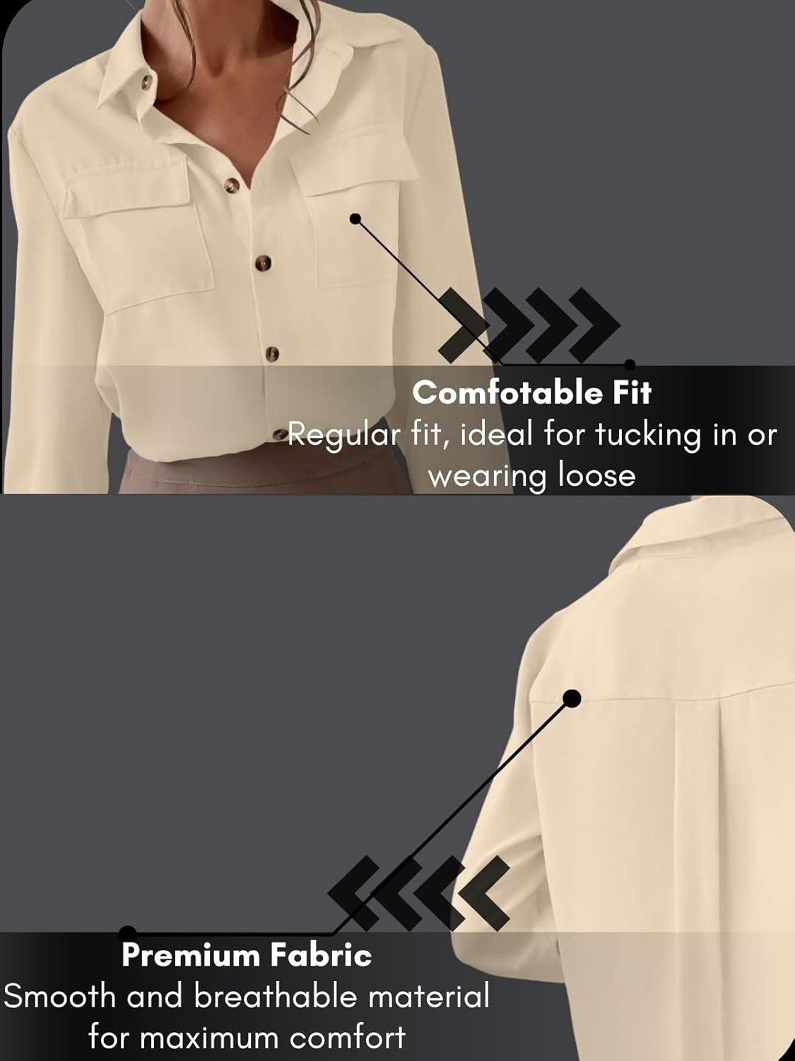 Shirt for Women Stylish | Long Shirt for Women | Oversized Shirt for Women | Women Shirt | Tops for Woman - Image 2