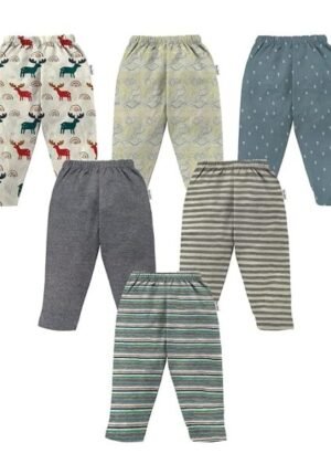100% Cotton Assorted Track Pant for Boys and Girls – Regular fit | Loose Fit Track Pants(Pack of 6)